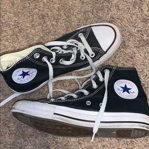 Black high top converse